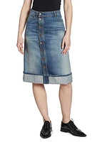 Denim Midi-Skirt