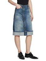 Denim Midi-Skirt