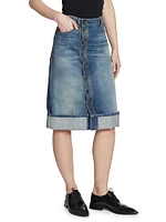 Denim Midi-Skirt