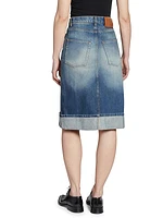 Denim Midi-Skirt