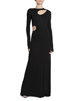 Jersey Cut-Out Maxi Dress