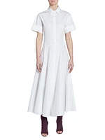 Panelled Cotton Shirtdress