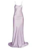 Satin Cami Floor-Length Gown