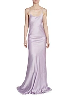 Satin Cami Floor-Length Gown