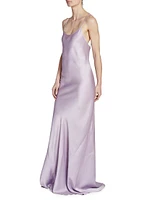 Satin Cami Floor-Length Gown