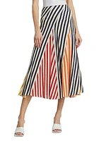 Swivel Stripe Maxi Skirt