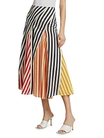 Swivel Stripe Maxi Skirt