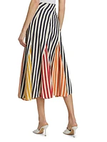 Swivel Stripe Maxi Skirt