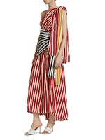 One-Shoulder Accordian Dress