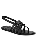 Line Strappy Leather Sandals