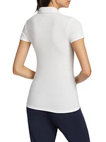 Talia Rib-Knit Polo Top