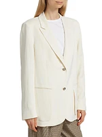 Sweet Pea Linen-Blend Blazer