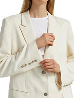 Sweet Pea Linen-Blend Blazer