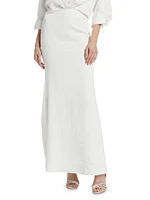 At Last Linen-Blend Maxi Skirt