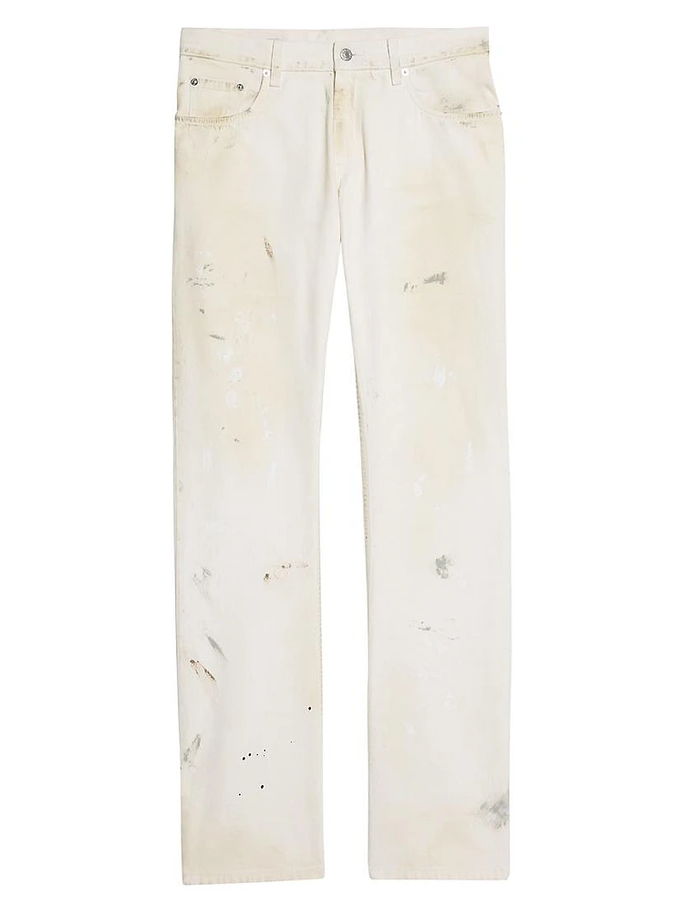 Painted Straight-Leg Jeans