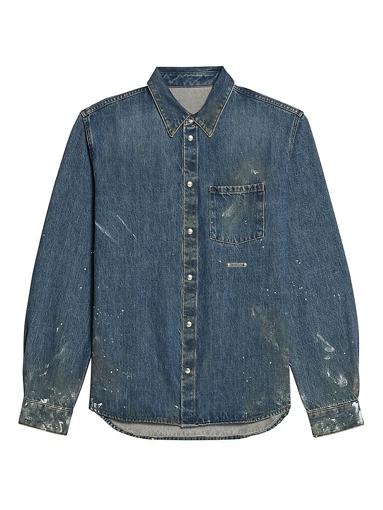 Denim Relaxed-Fit Shirt Jacket