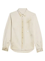 Cotton Button-Front Shirt Jacket