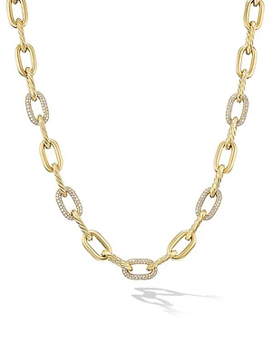 DY Madison Chain Necklace in 18K Yellow Gold with Diamonds