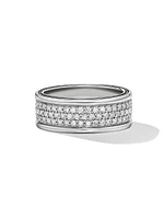 Streamline Three Row Band Ring Sterling Silver