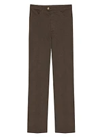 Straight-Leg Pants Cotton