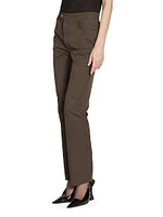 Straight-Leg Pants Cotton