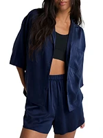 Washable Silk Relaxed 2-Piece Top & Shorts Set