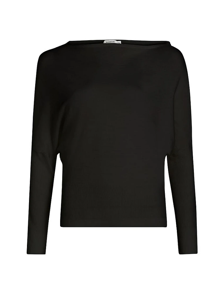 Lavina Wool-Blend Off-the-Shoulder Sweater