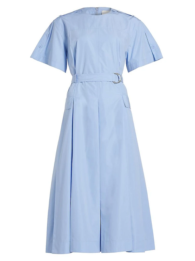 SS Utility Pleated Midi-Dress