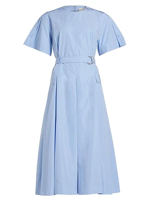 SS Utility Pleated Midi-Dress