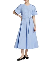 SS Utility Pleated Midi-Dress