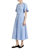 SS Utility Pleated Midi-Dress