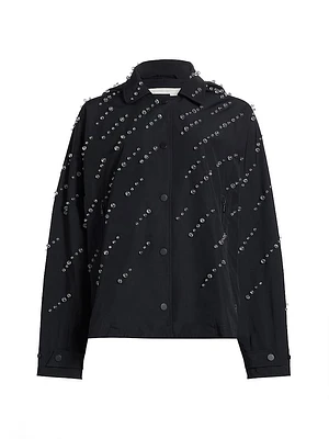 Rainfall Bead Embellished Utility Jacket