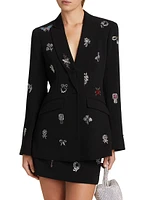 Cheyenne Crystal-Embellished Blazer