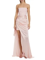 Rania Strapless Asymmetric Gown