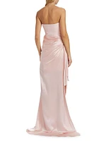 Rania Strapless Asymmetric Gown