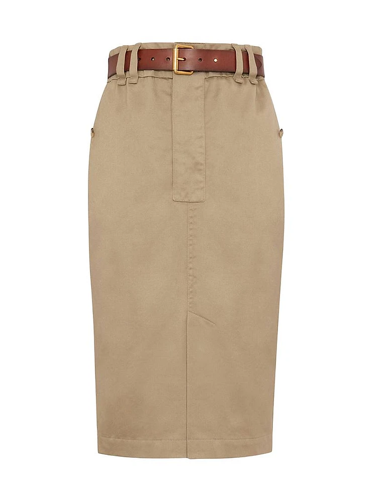 Pencil Skirt Cotton Gabardine