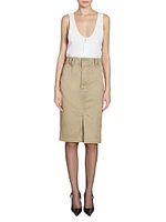 Pencil Skirt Cotton Gabardine