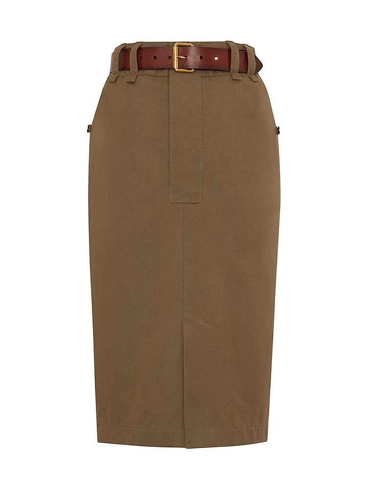 Pencil Skirt Cotton Twill