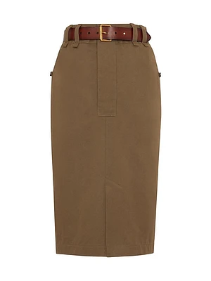 Pencil Skirt Cotton Twill