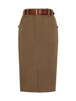 Pencil Skirt Cotton Twill