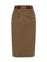 Pencil Skirt Cotton Twill