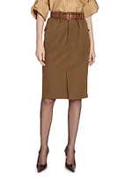 Pencil Skirt Cotton Twill