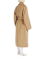 Wool-Cashmere Belted Long Coat