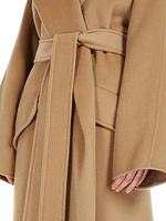 Wool-Cashmere Belted Long Coat