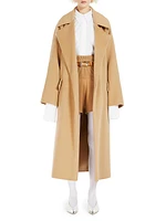 Wool-Cashmere Belted Long Coat