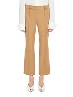 Cotton-Blend Tailored Crop Trousers