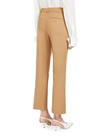 Cotton-Blend Tailored Crop Trousers