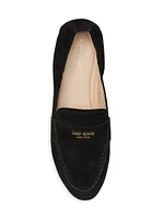 Eliza Logo Suede Loafers