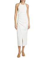 Sylvie Linen-Blend Wrap Midi-Dress