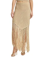 Leona Crochet Fringe Maxi Skirt